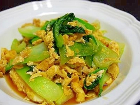 ちんげん菜とたまごの炒め物 レシピ 作り方 By bern 楽天レシピ